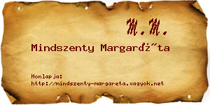 Mindszenty Margaréta névjegykártya